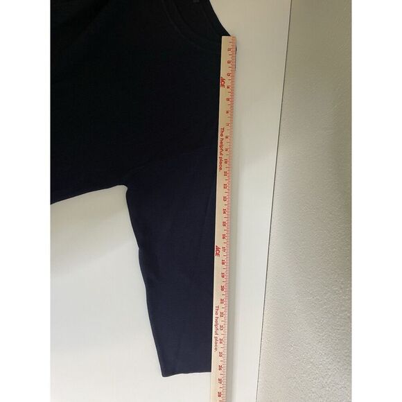 Talbots Top Womens 2X Dark Solid Blue Knit Buttons Nautical Cruise Cotton Rayon - Picture 7 of 8